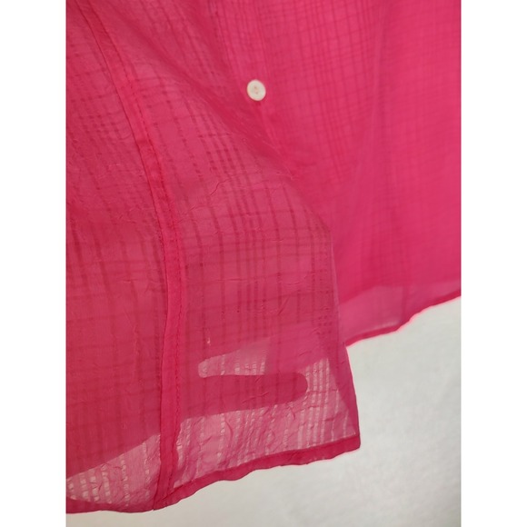 Additions by Chico's Pink Button Down 3/4 Sleeve Top Career, Size 2 Large - Picture 7 of 9